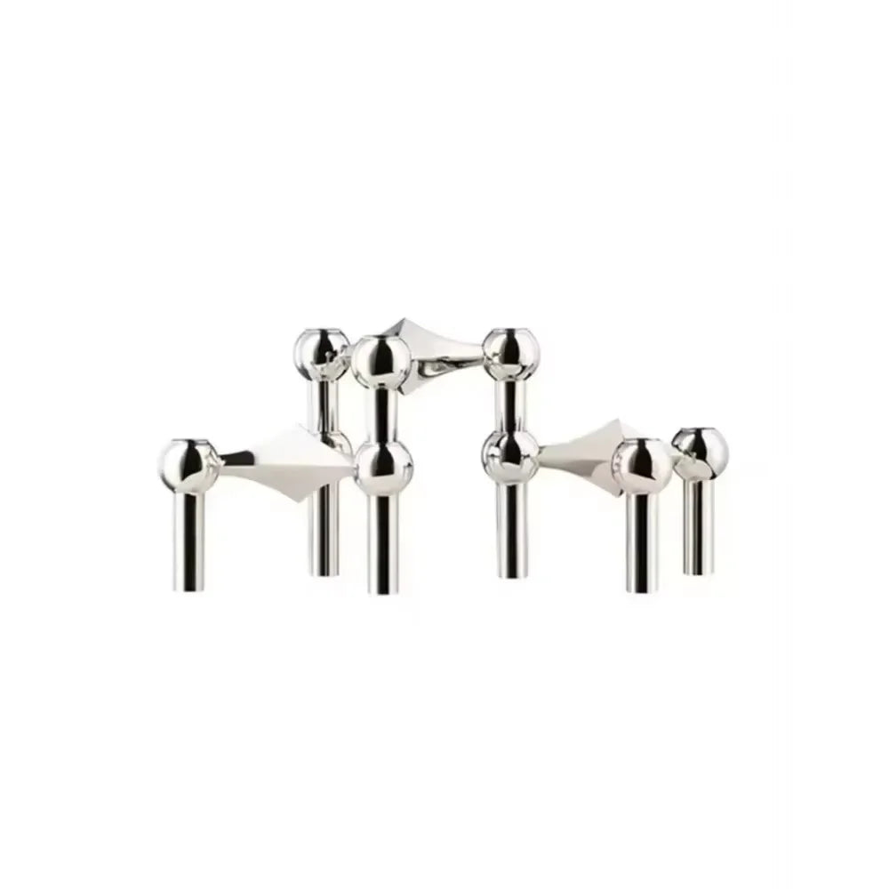 Luxury Candlestick Holders Modular Stand Nordic Stainless Steel Candlestick for Living Room/Bedroom Decor