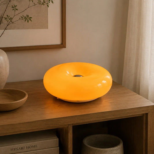 Orange Donut Table Lamp | Bauhaus Style Bedside Table Lamp&nbsp;