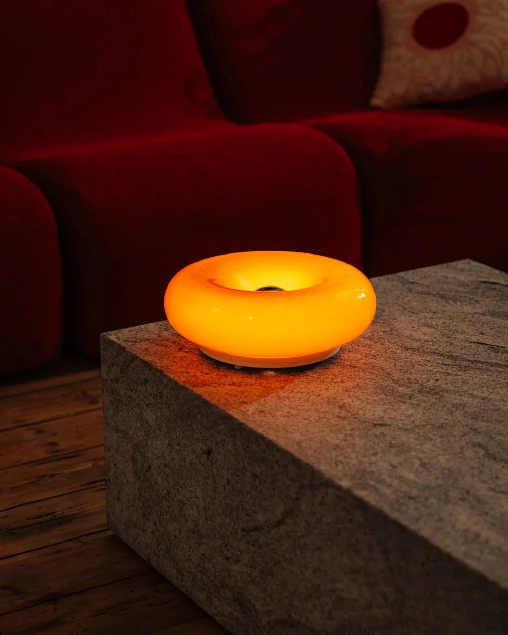 Orange Donut Table Lamp | Bauhaus Style Bedside Table Lamp&nbsp;