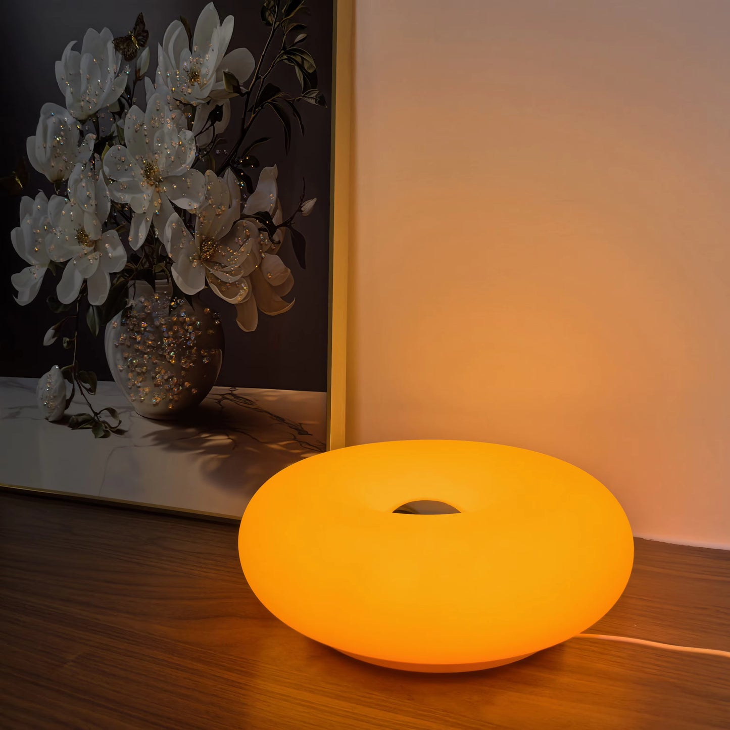 Orange Donut Table Lamp | Bauhaus Style Bedside Table Lamp&nbsp;