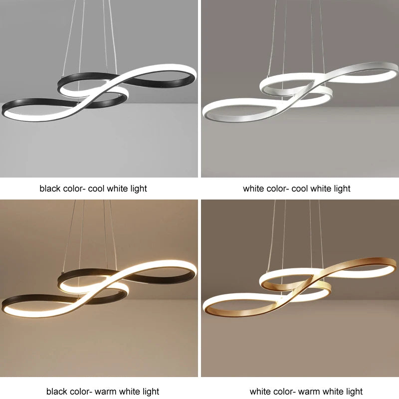 Modern Infinity Loop LED Chandelier