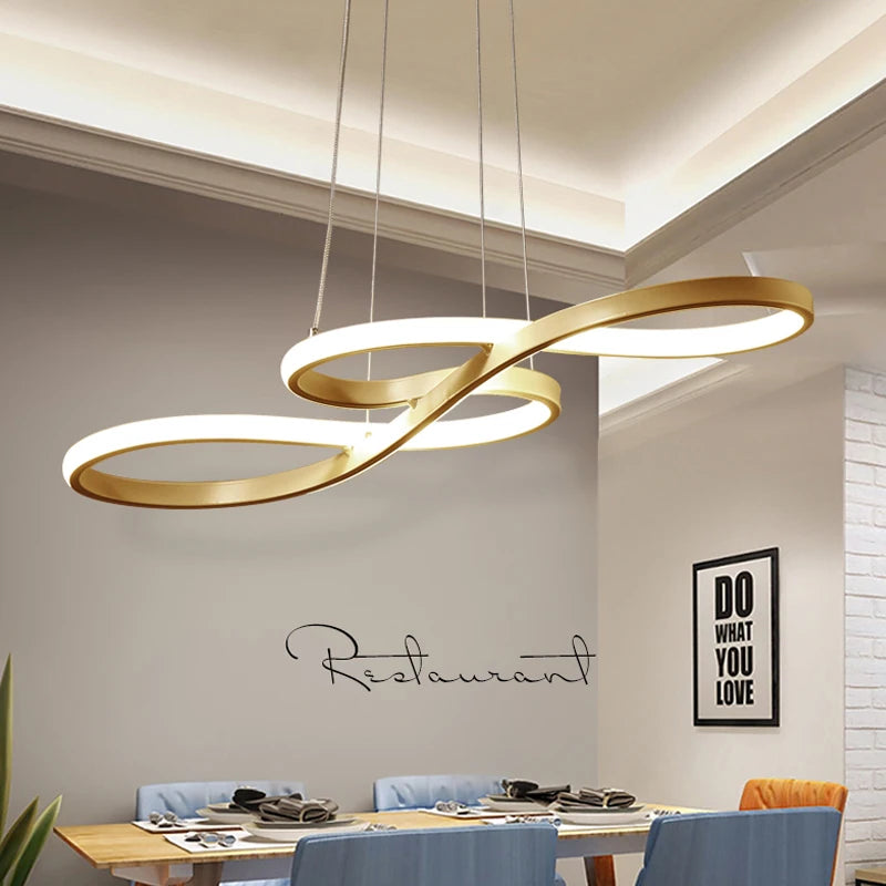 Modern Infinity Loop LED Chandelier