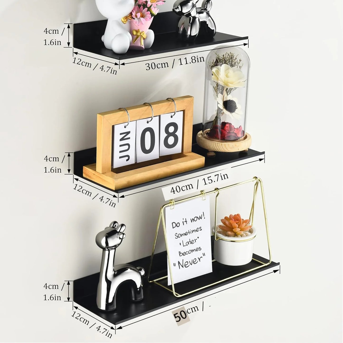 Ledge Shelf Picture Ledge Metal Wall Shelves Floating Shelves Book Shelves Kids Bookshelf Wall Mounted for Living Room Bedroom