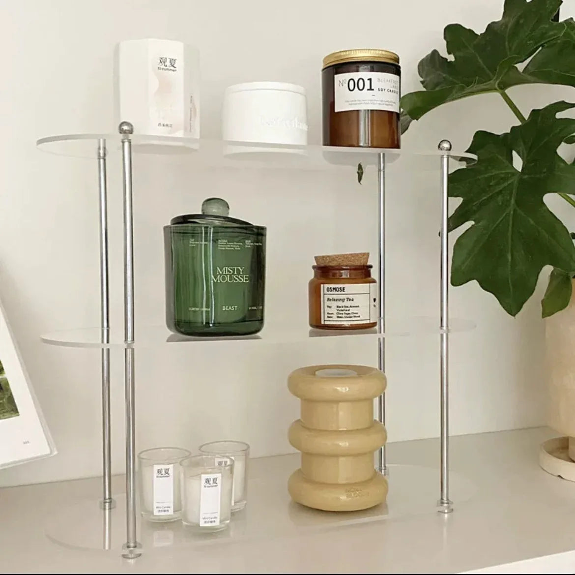 2026 New Ins Perfume Cosmetics Acrylic Storage Rack Water Cup Hand-made Bathroom Storage Desktop Storage Display Stand