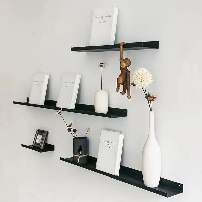 Ledge Shelf Picture Ledge Metal Wall Shelves Floating Shelves Book Shelves Kids Bookshelf Wall Mounted for Living Room Bedroom