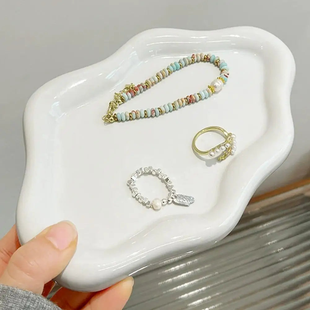 Jewellery Storage Tray Creative Cloud Shapes Plastic Trays Electroplated Jewellery Earrings Ring Display Plates